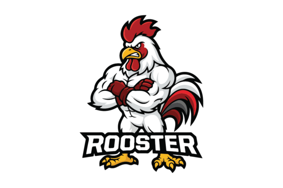 Angry Rooster Logo: Bold Graphics for Logos