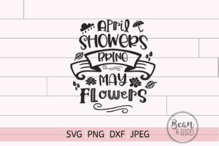 April Showers Graphics for Crafts & Branding