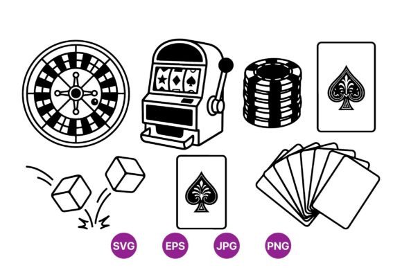 Casino Game Icon Vector Clipart: Graphics & Illustrations