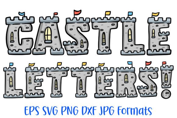 Castle Letters Font: Medieval Graphics & Illustrations