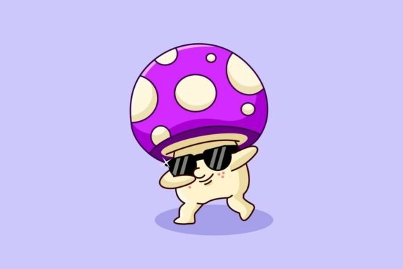 Cool Mushroom Dabbing Graphics & Illustrations Review