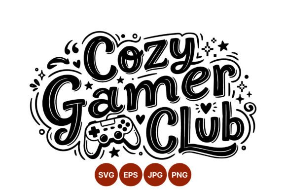 Cozy Gamer Club Graphics: Illustrations for Branding