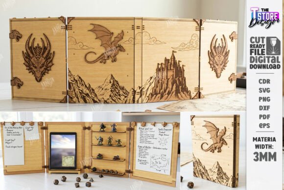 DM Screen Laser Cut: Board Games & Cutting