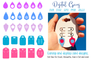 Earrings and Display Card Graphics for Crafts