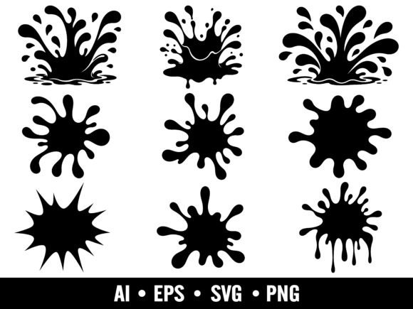 Ink Splash SVG Bundle: Bold Graphics & Illustrations