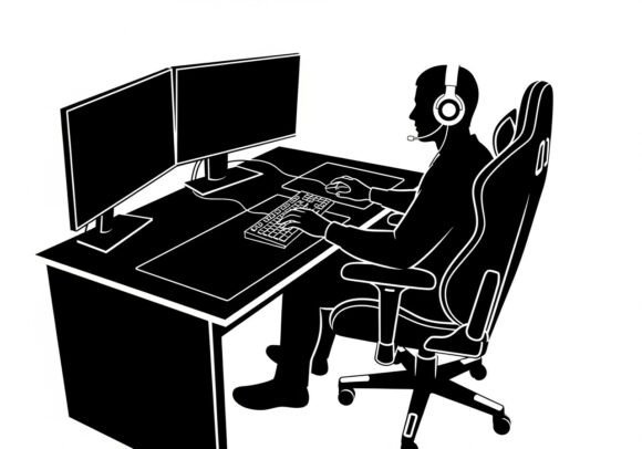 Man at Desk Graphics: Essential Illustrations for Crafters