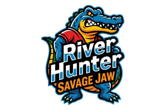 River Hunter Alligator Esport MascotLogo: Graphics & Logos
