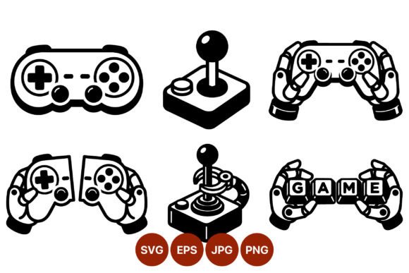 Robotic Hands Graphics: Bold Illustrations for Gaming